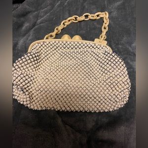 Whiting and Davis Alumesh Frame Handbag Purse Vintage 1940s